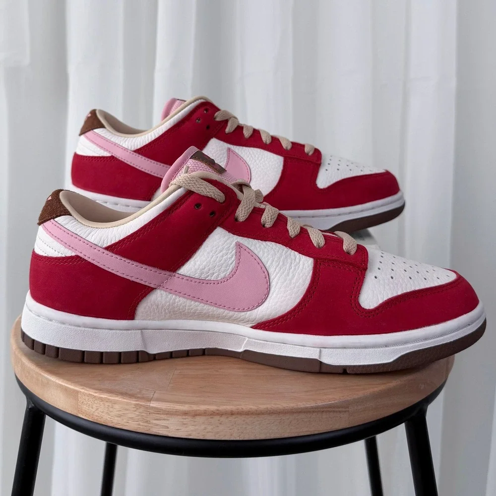 Nike Dunk Low PRM Sport‎ Red Pink White Women's 10 Men's 8.5